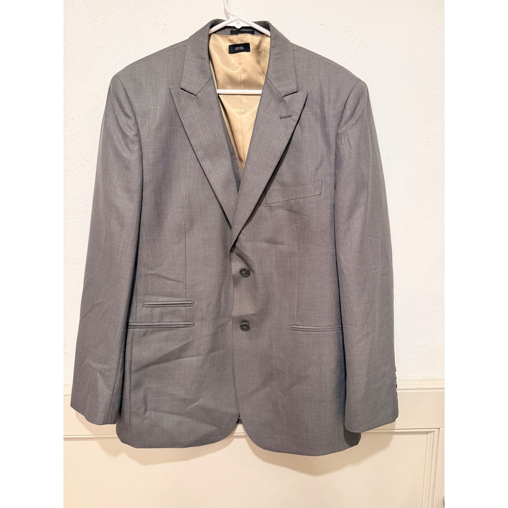 JF J.Ferrar Mens Gray Modern Fit 2 Piece Blazer and Vest Set 40R